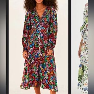 Farm Rio Tropical Garden midi dress NWTs sz S